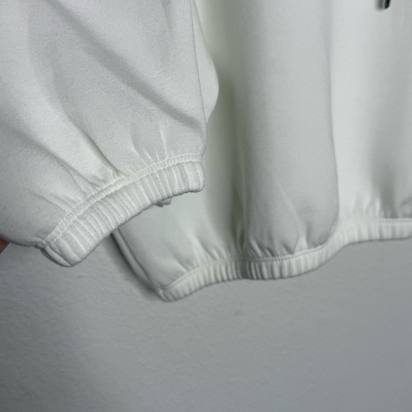 Spanx White Air Essentials Crop Pull-Over Hoodie Size M - Picture 5 of 7
